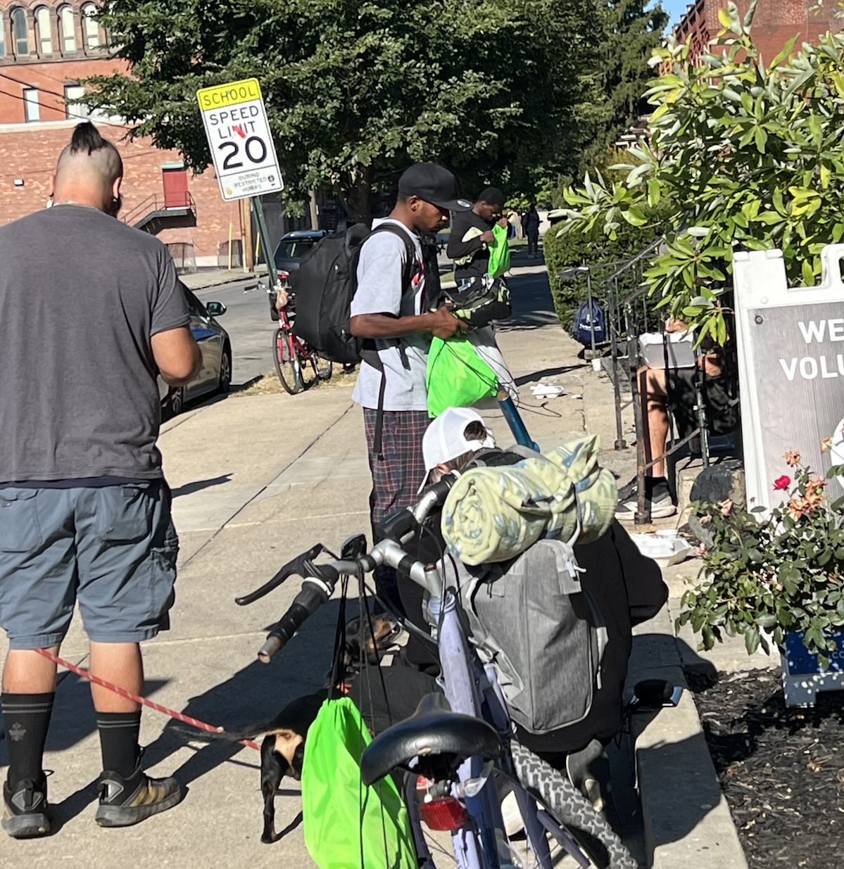 Community members receiving Pac_Packs